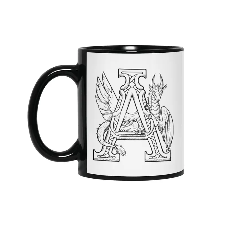 A Dragon Alphabet Siyah Kupa