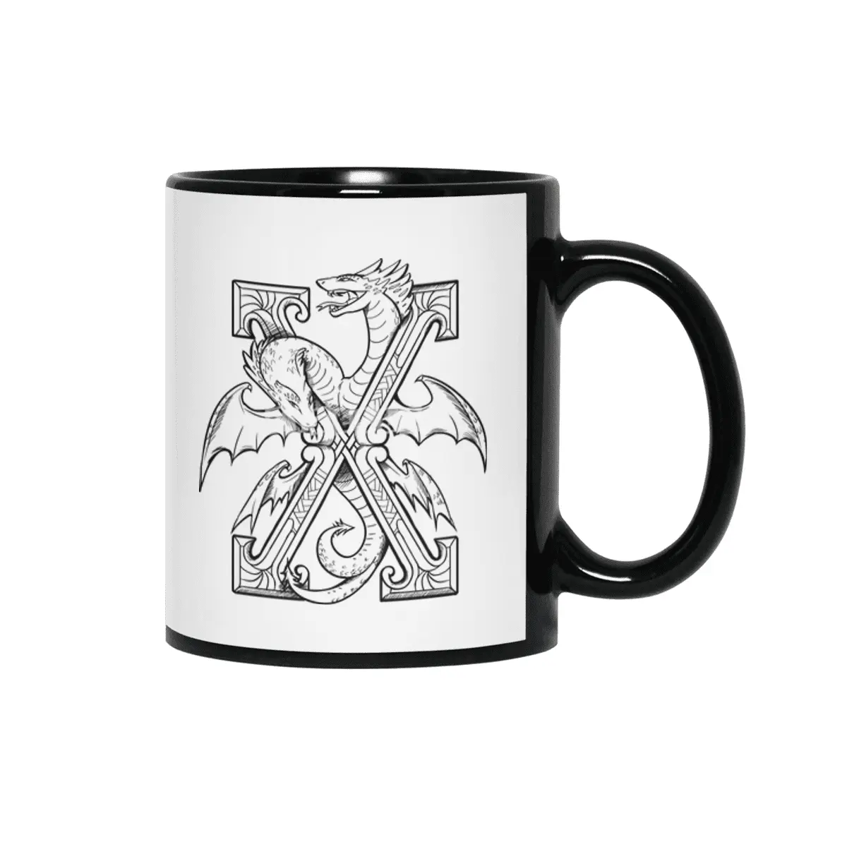 X Dragon Alphabet Siyah Kupa