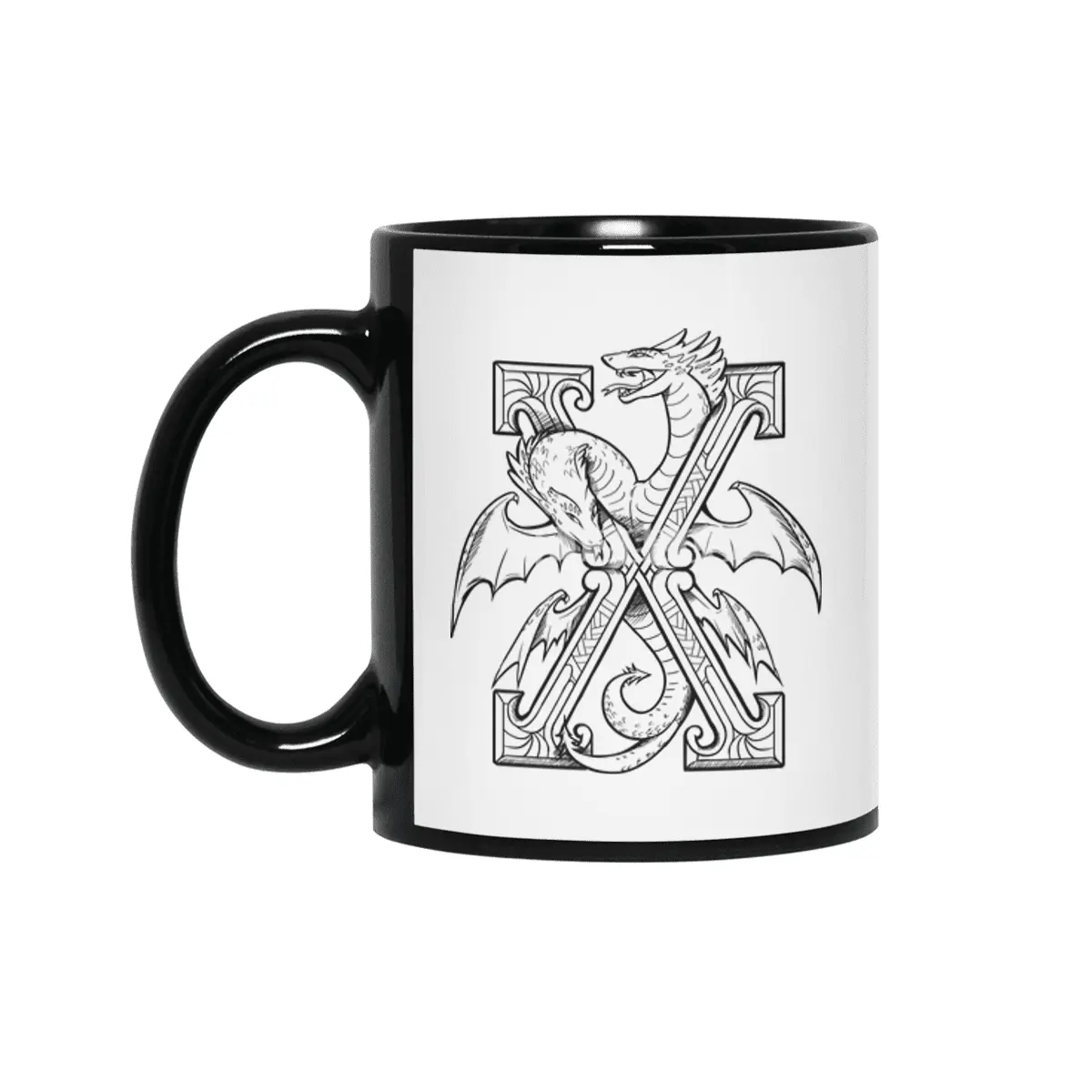 X Dragon Alphabet Siyah Kupa