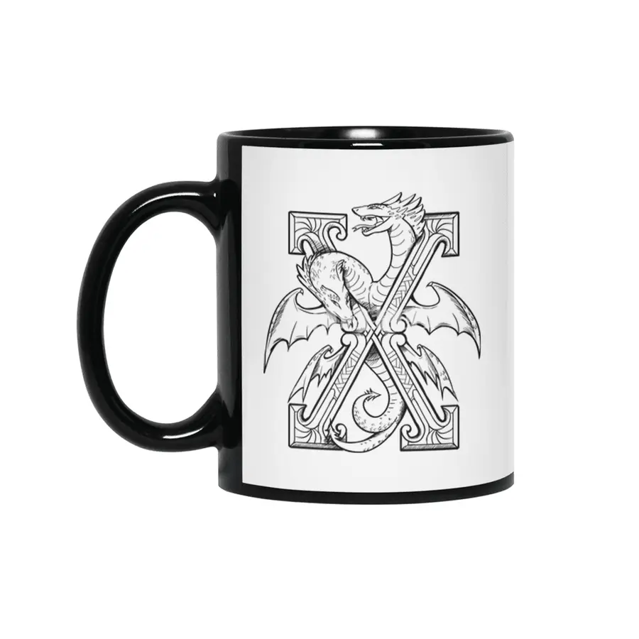 X Dragon Alphabet Siyah Kupa