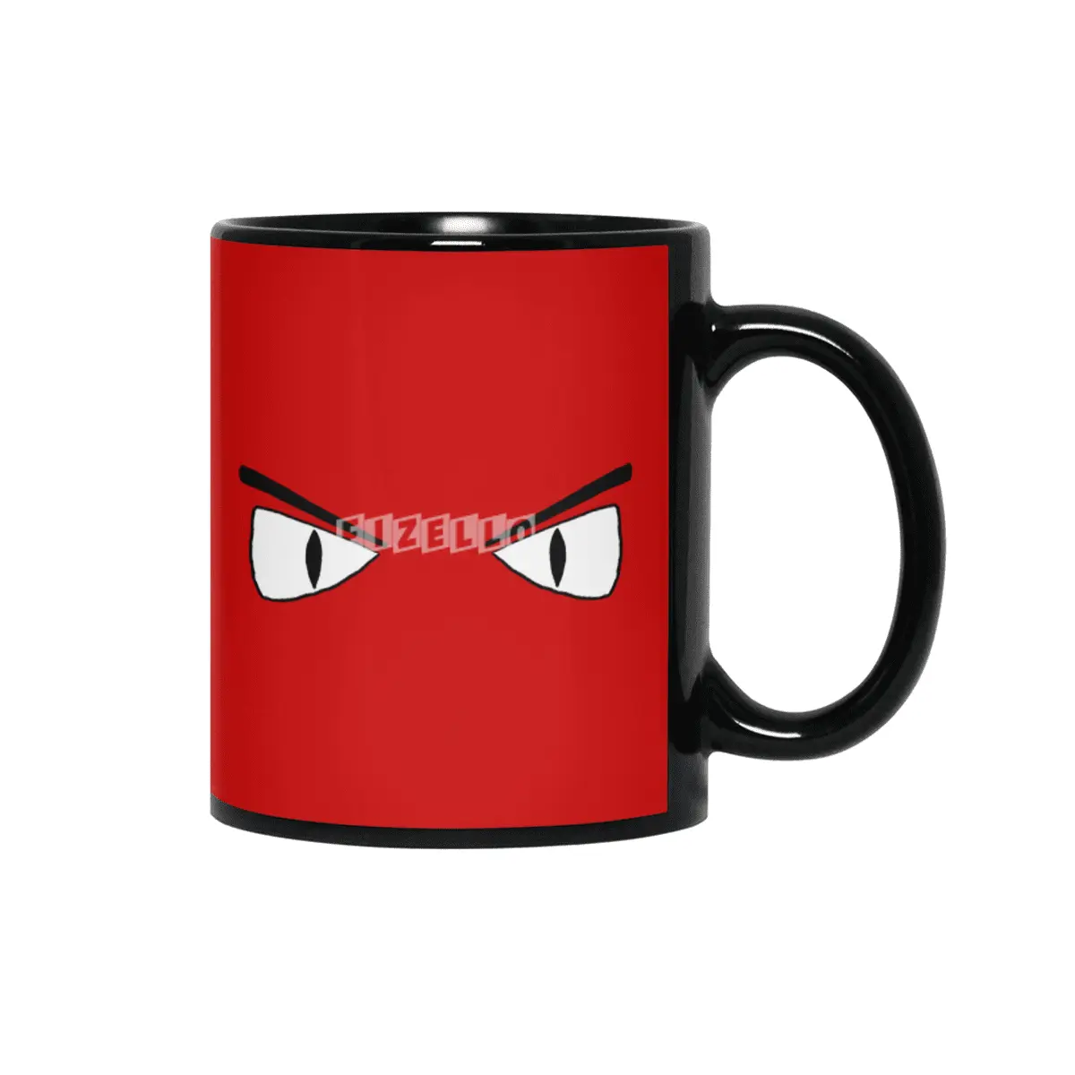 Cartoon Eyes - Angry Face Siyah Kupa