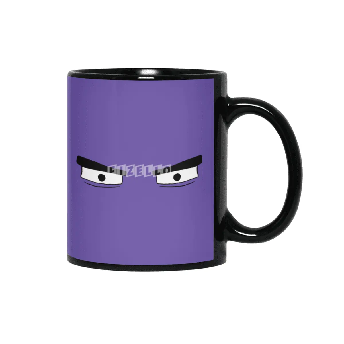 Cartoon Eyes - Grouchy Face Siyah Kupa