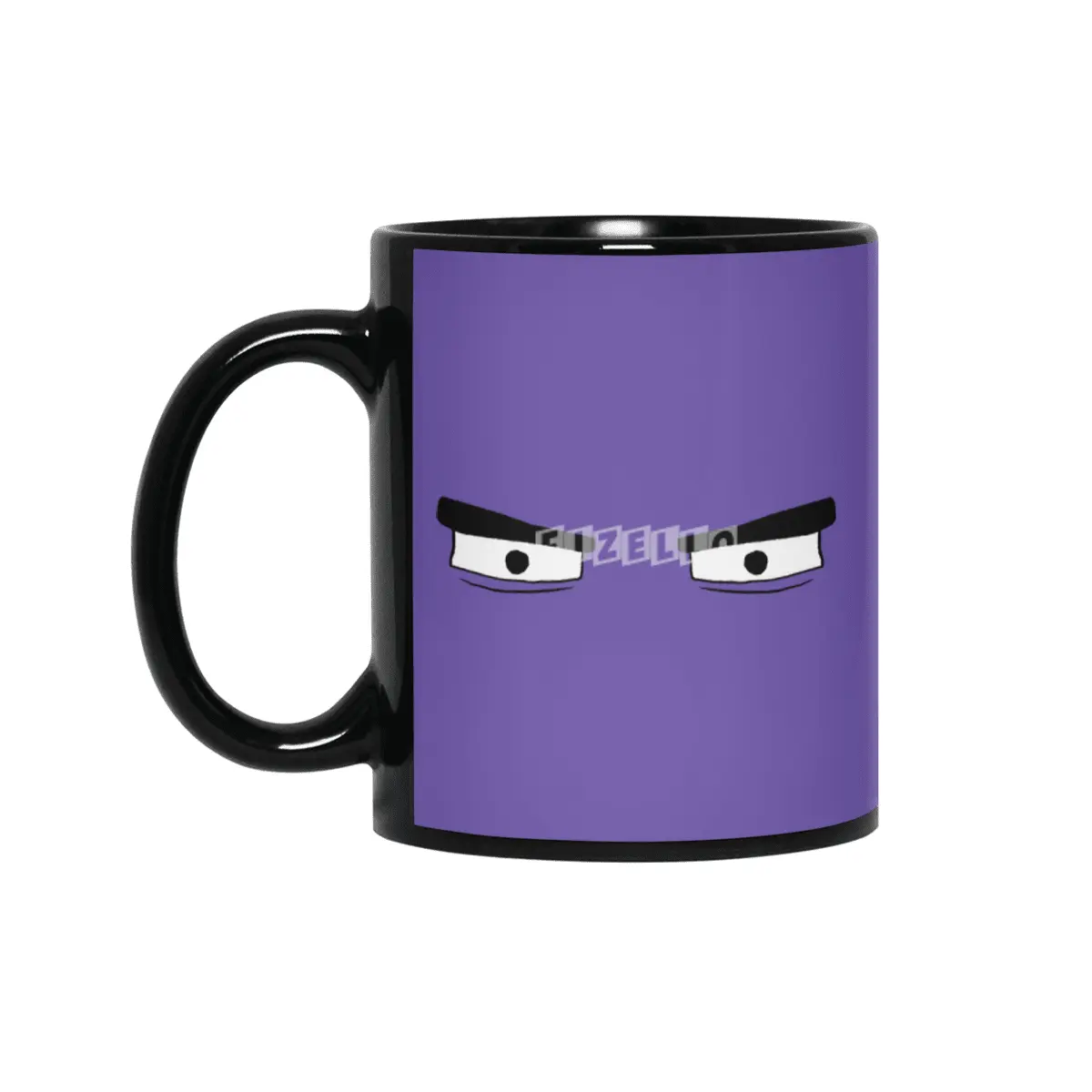 Cartoon Eyes - Grouchy Face Siyah Kupa