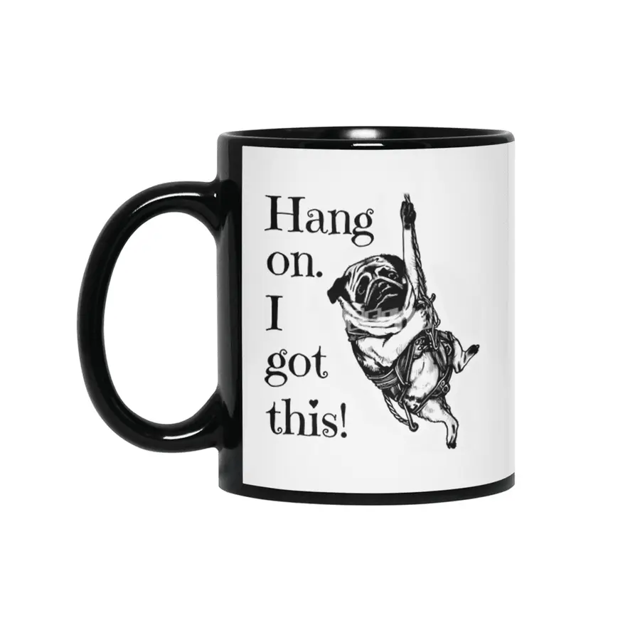 Hang on. I got this! Pug Rock Climbing Siyah Kupa