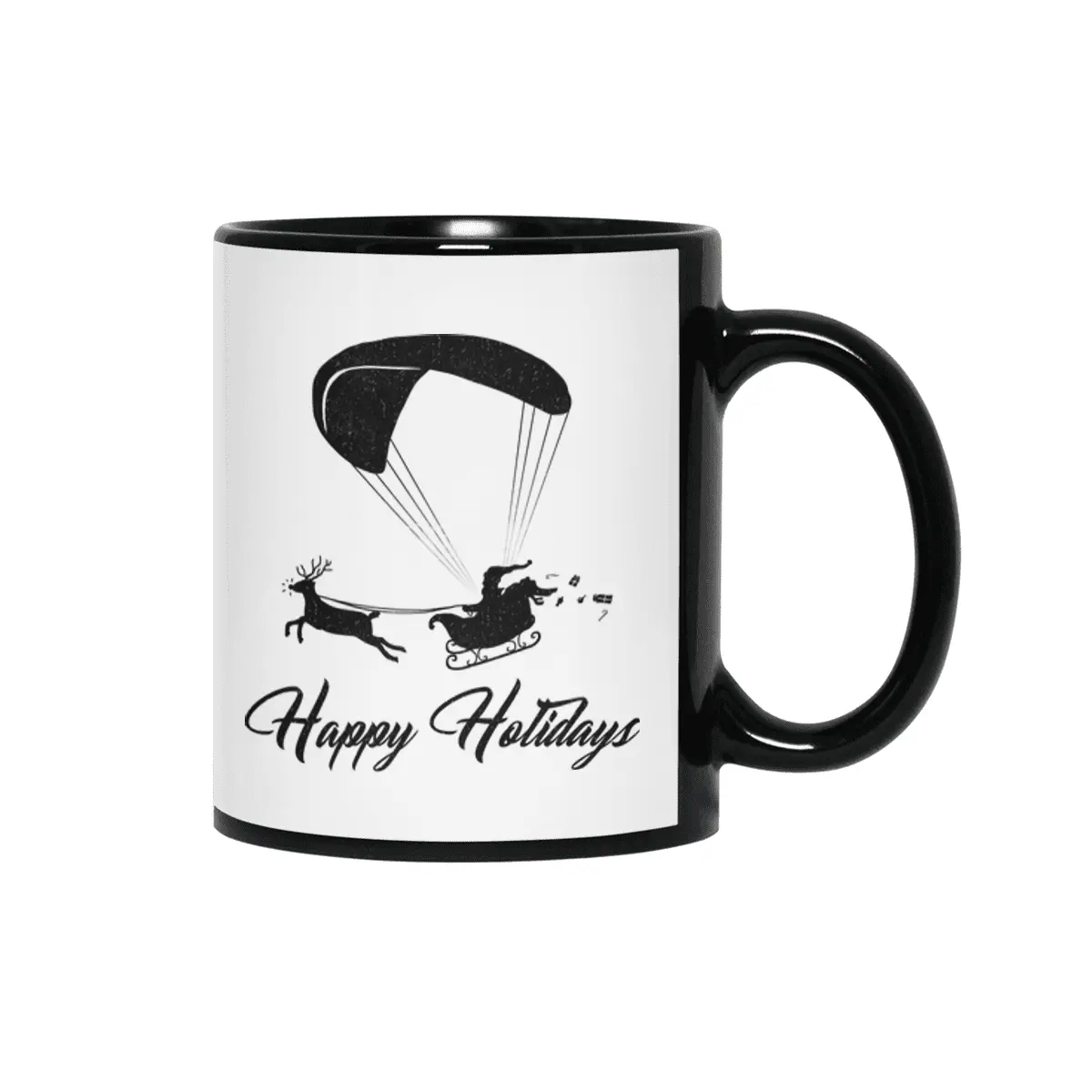 Happy Holidays - Paragliding Santa Siyah Kupa