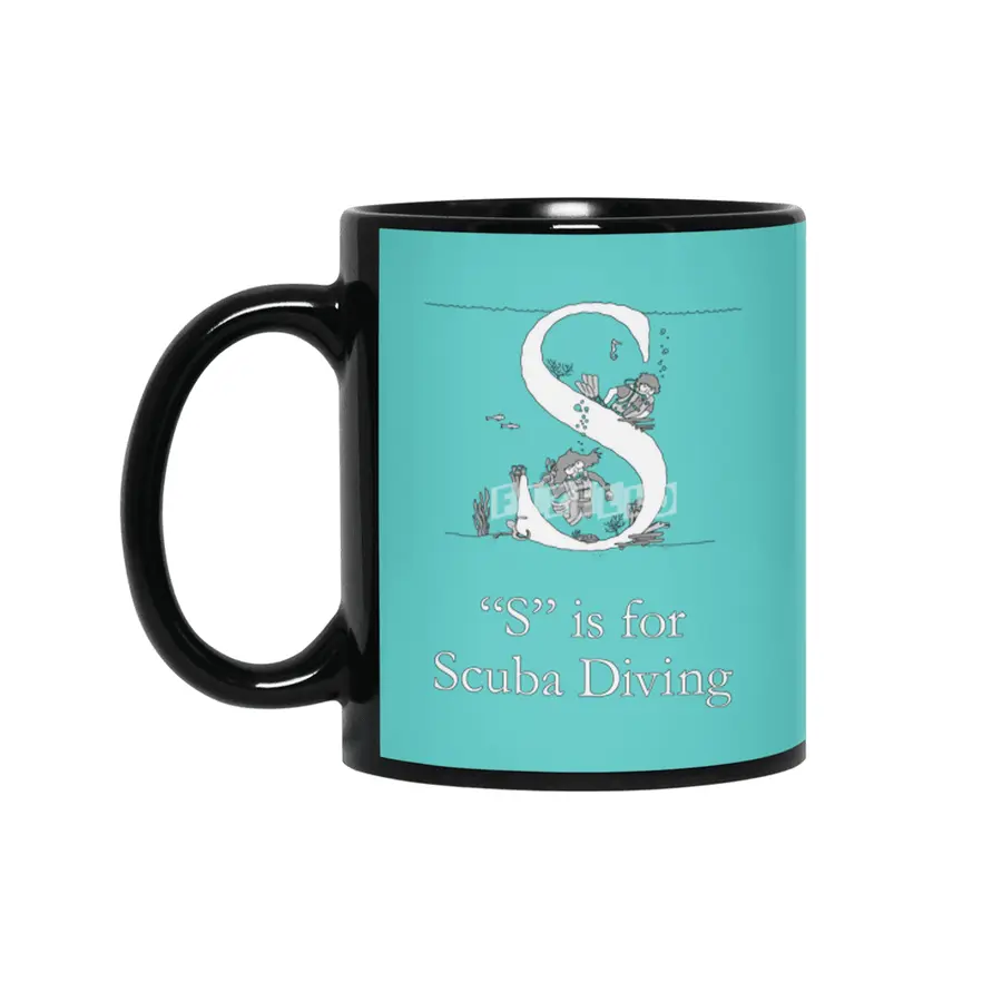 S is for Scuba Diving Siyah Kupa