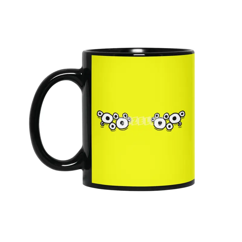 Cartoon Eyes - Spider Monster Face Siyah Kupa