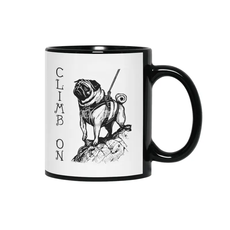 Climb On - Pug Siyah Kupa