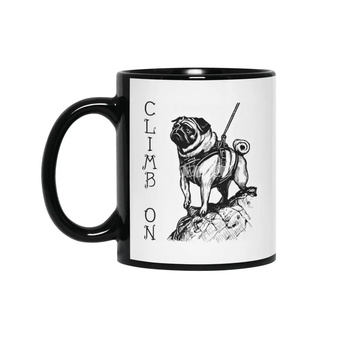 Climb On - Pug Siyah Kupa