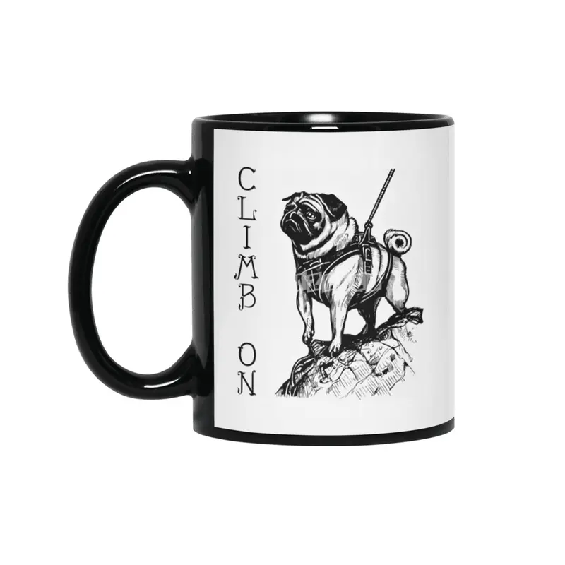 Climb On - Pug Siyah Kupa