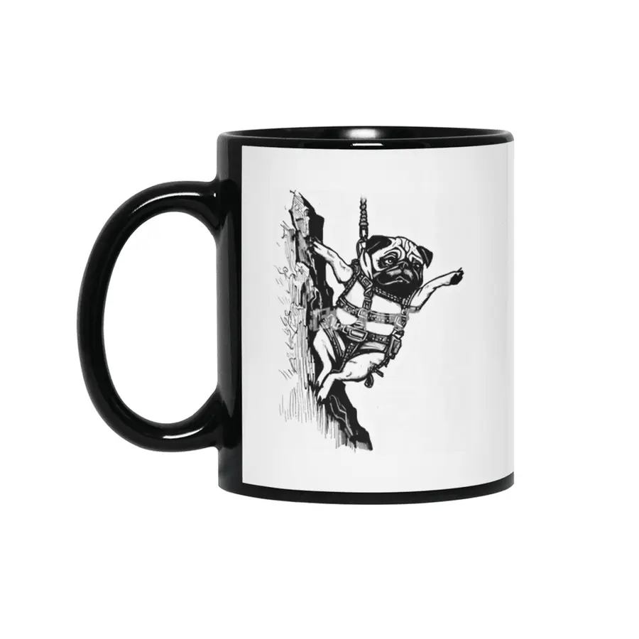 Get to the Chopper - Pug Action Hero Siyah Kupa