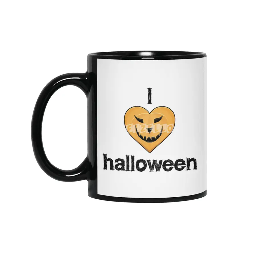I Love Halloween Siyah Kupa