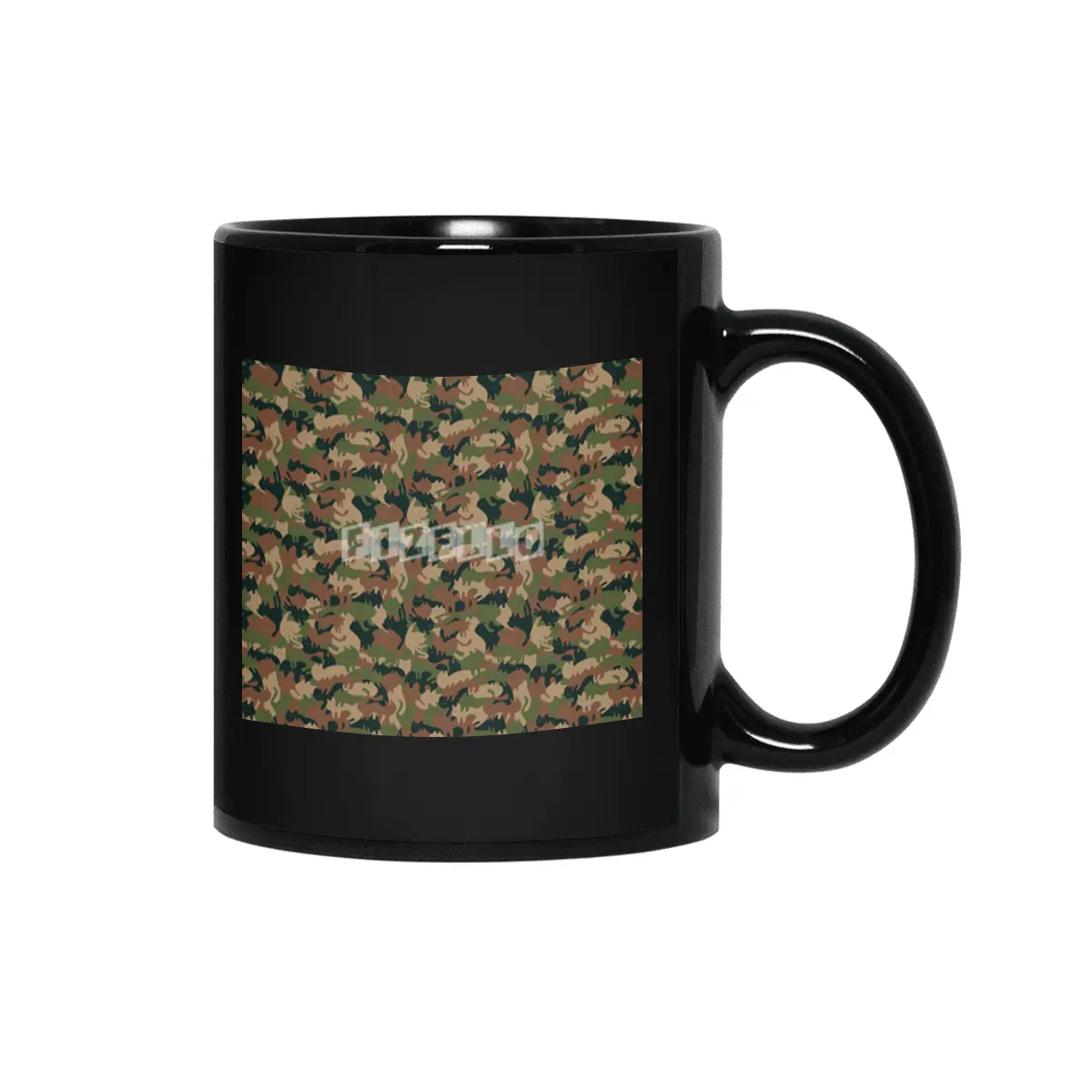 CATmouflage® - Jungle Army Camo Pattern for Cat Lovers Siyah Kupa