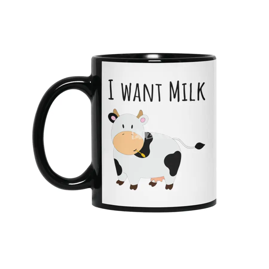 I Want Milk Siyah Kupa