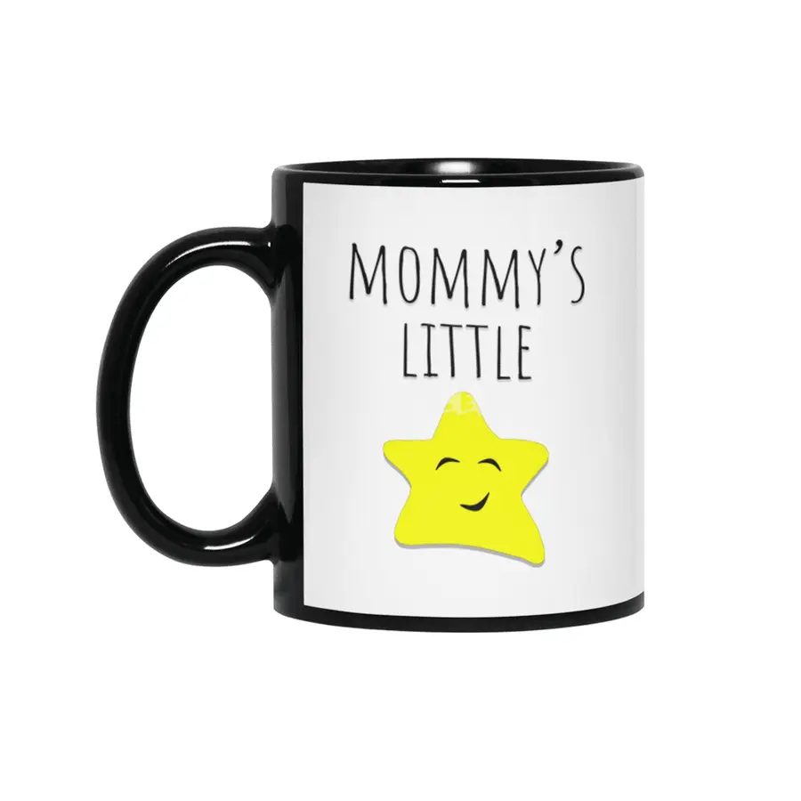 Mommy's Little Star Siyah Kupa