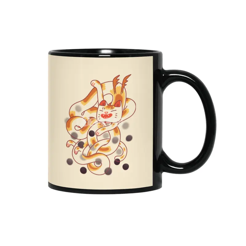 Cat Dragon Siyah Kupa