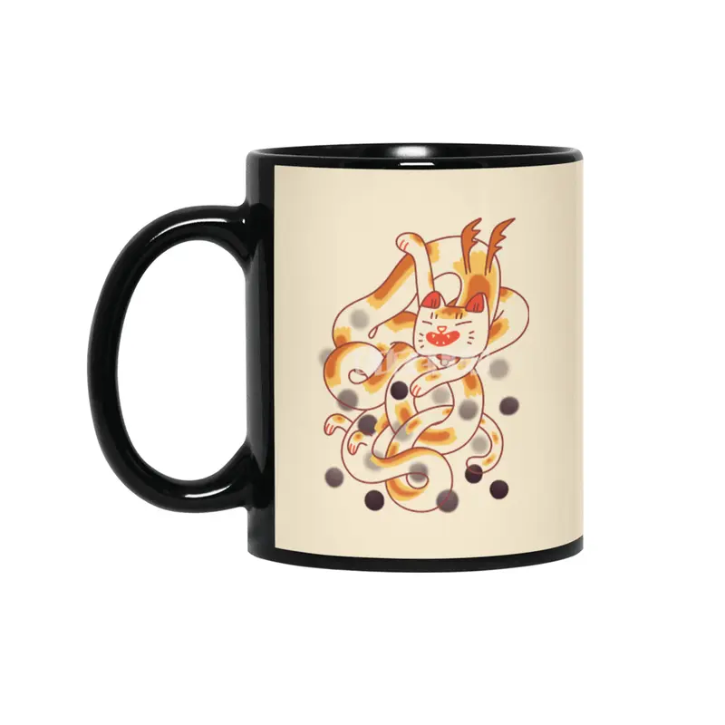 Cat Dragon Siyah Kupa