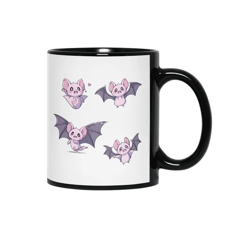 Cute Bat Siyah Kupa