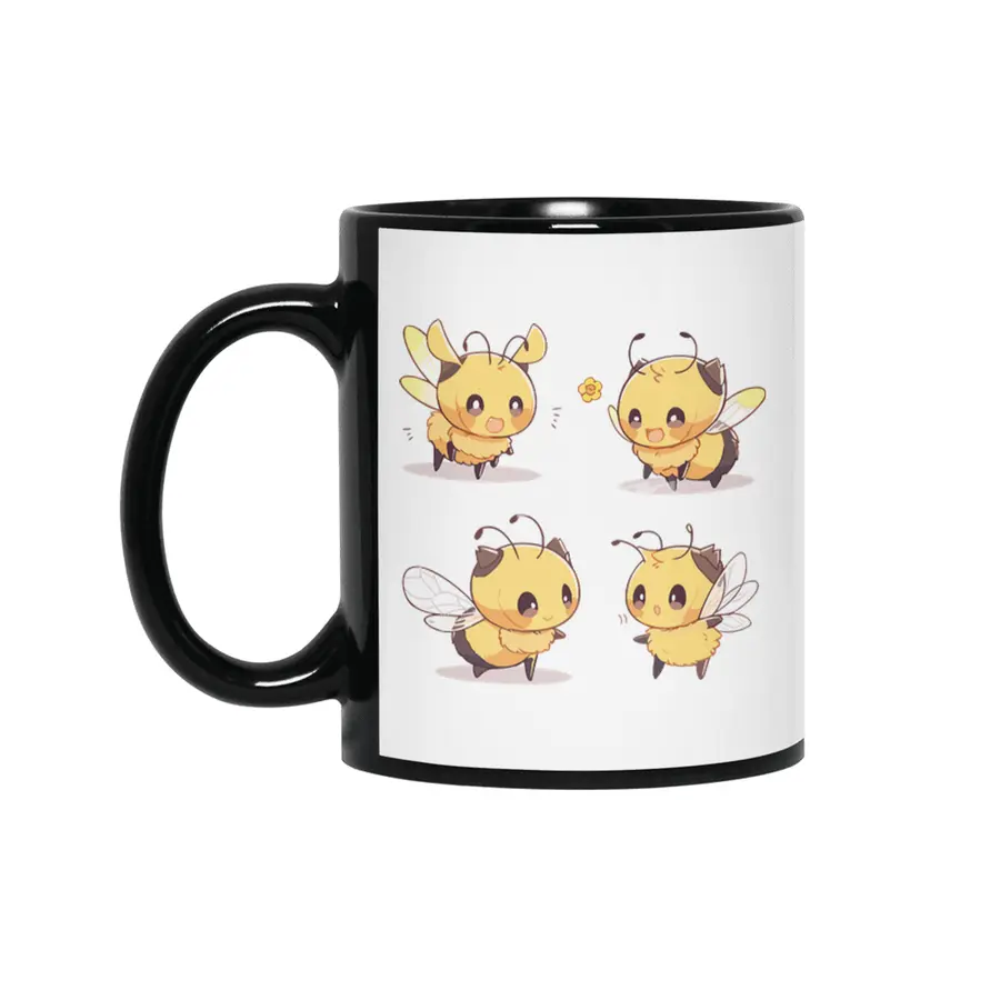 Cute Bee Siyah Kupa
