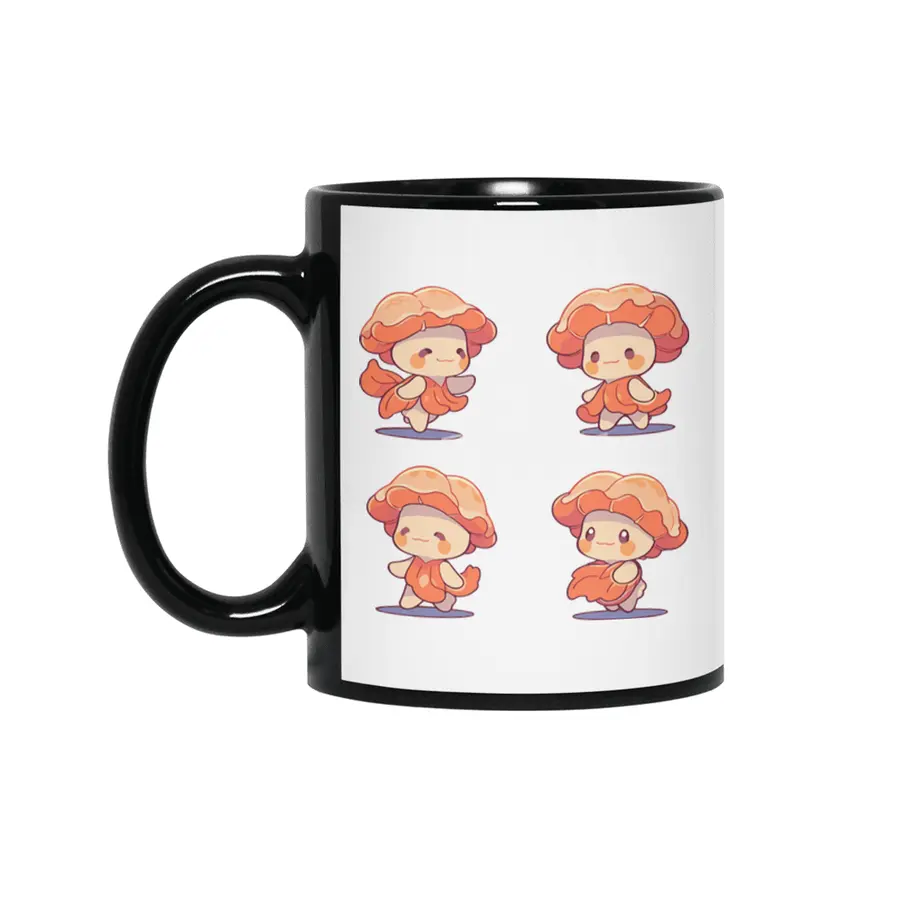 Cute Coral Siyah Kupa