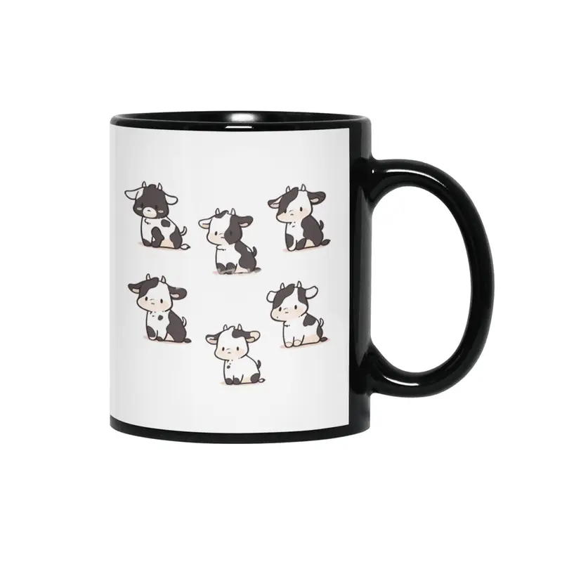 Cute Cows Siyah Kupa
