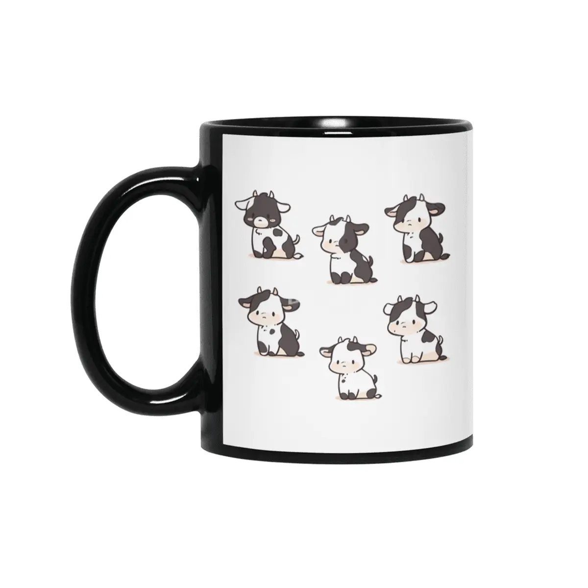 Cute Cows Siyah Kupa