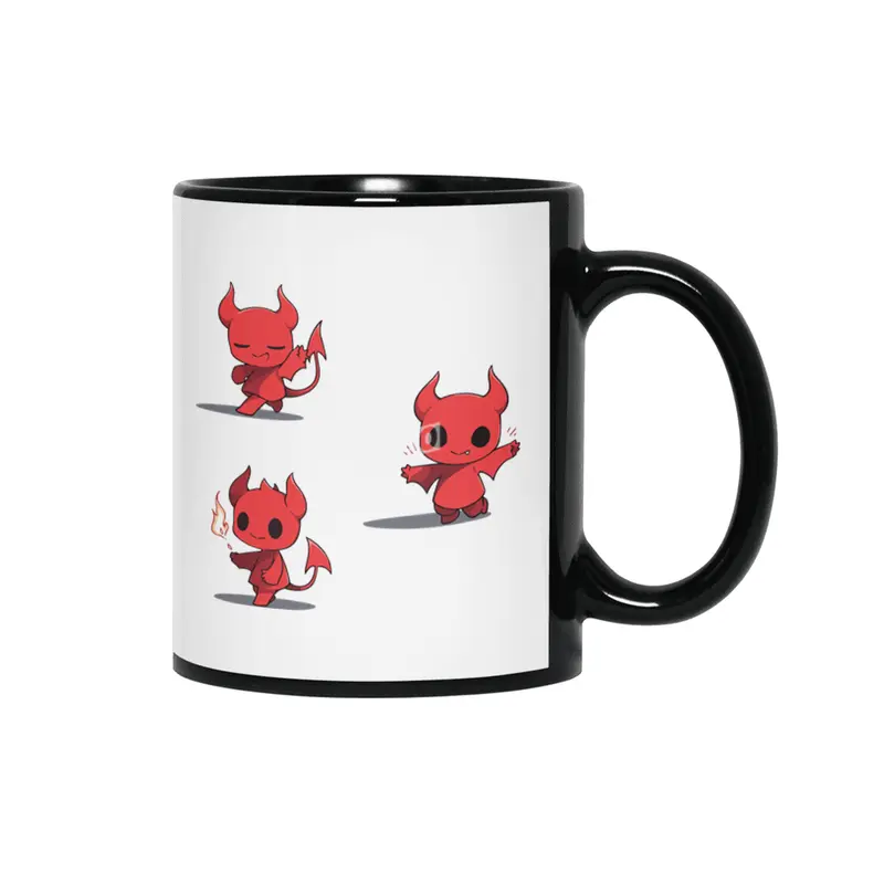 Cute Devil Siyah Kupa