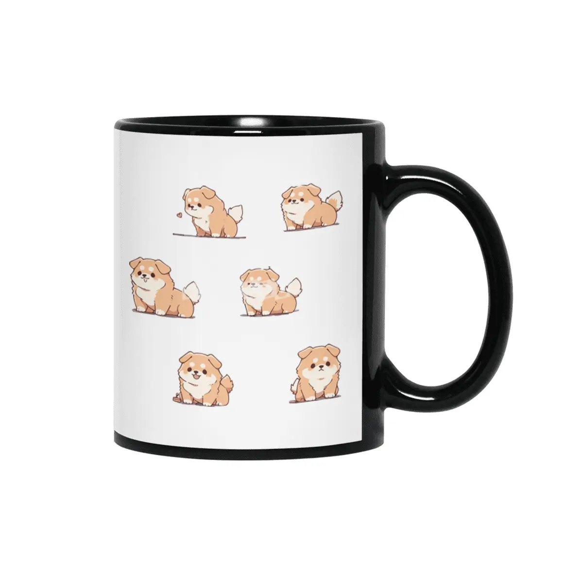Cute Dog Siyah Kupa