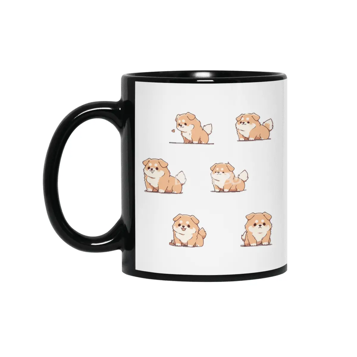 Cute Dog Siyah Kupa