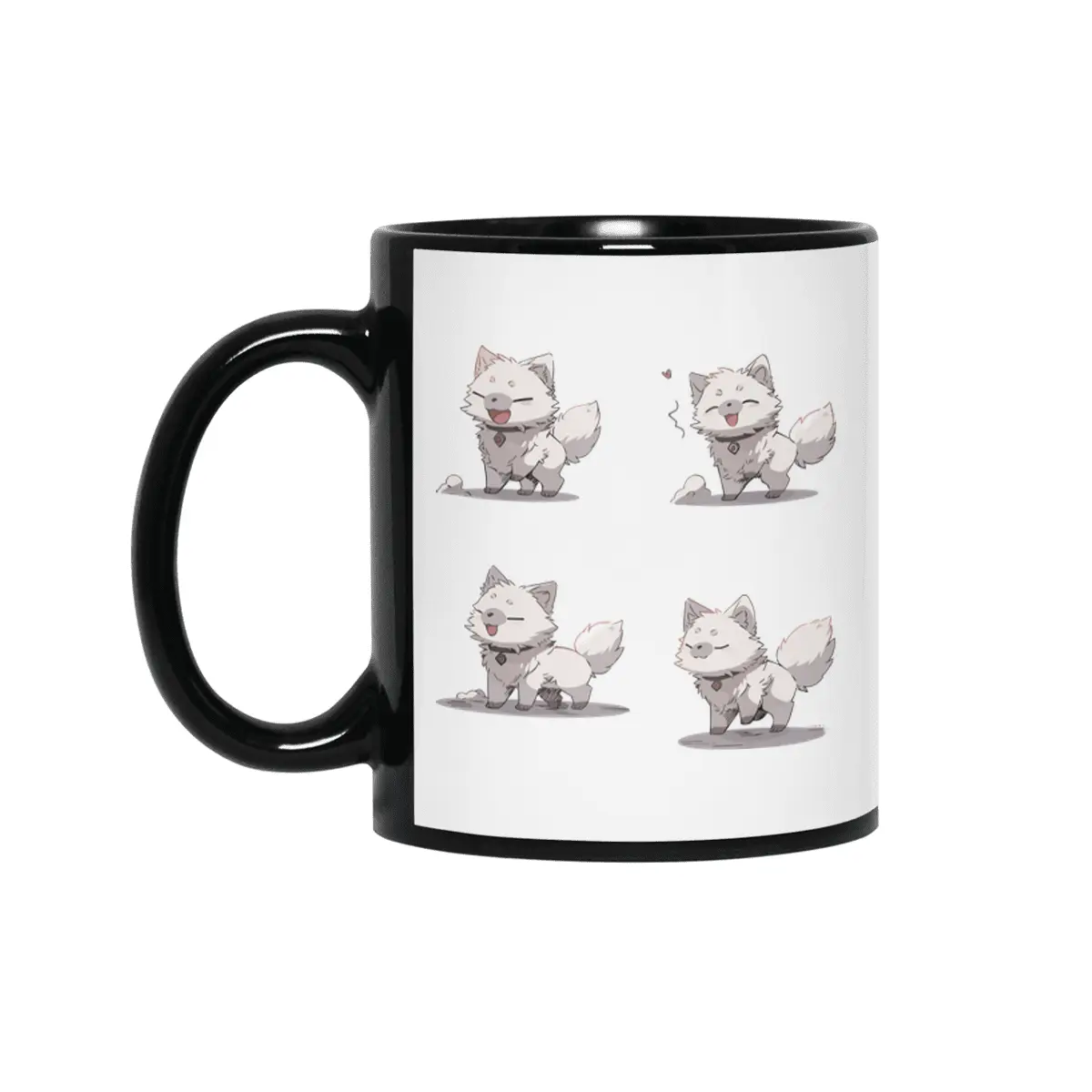 Cute Dog Siyah Kupa