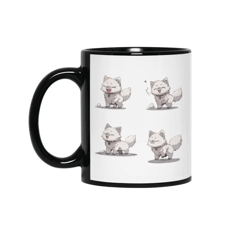 Cute Dog Siyah Kupa