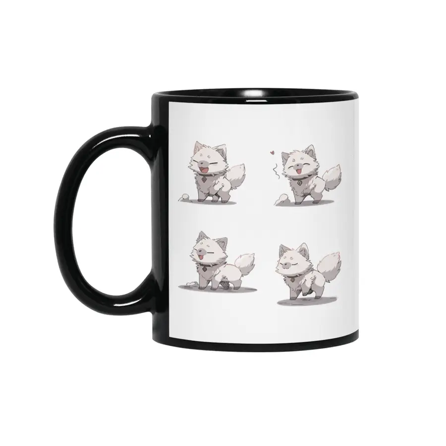 Cute Dog Siyah Kupa
