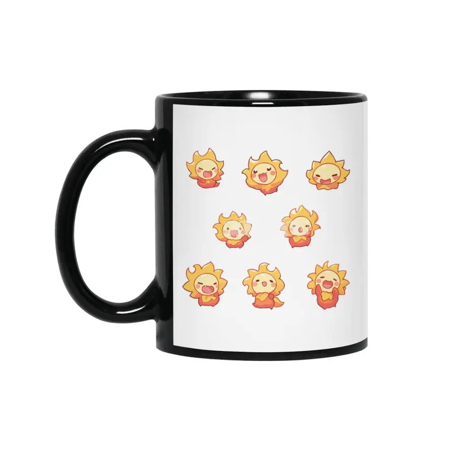 Cute Fire Sprite Siyah Kupa