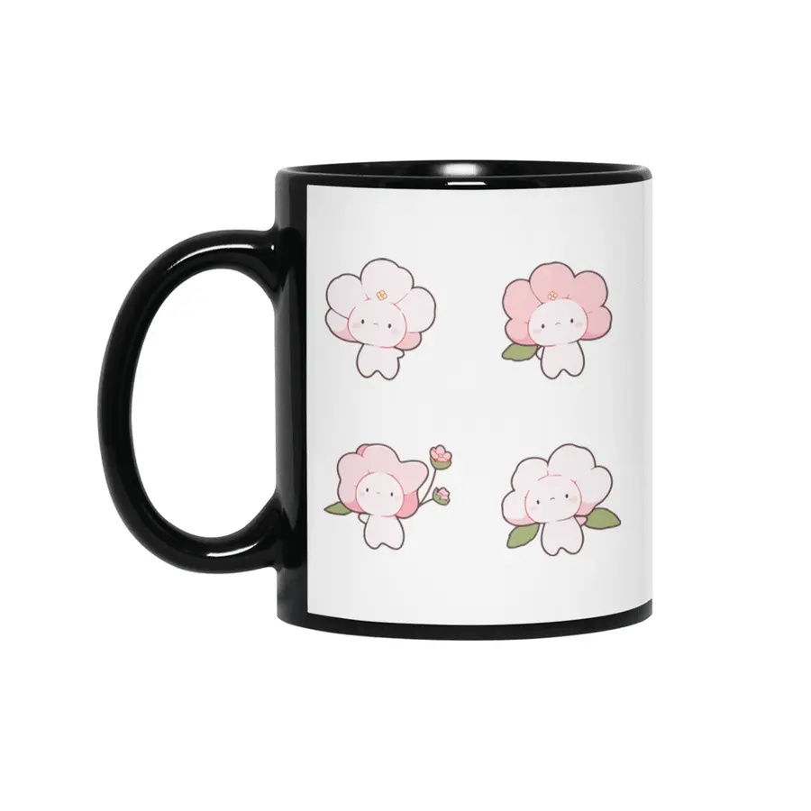 Cute Flower Sprite Siyah Kupa