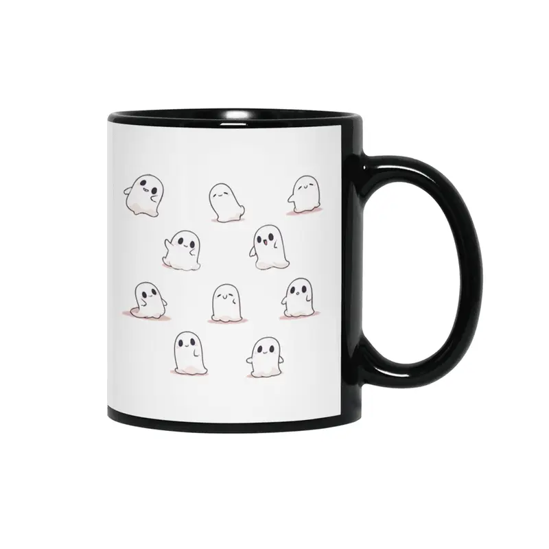 Cute Ghost Siyah Kupa