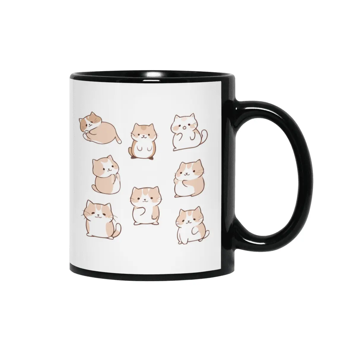 Cute Cat Siyah Kupa