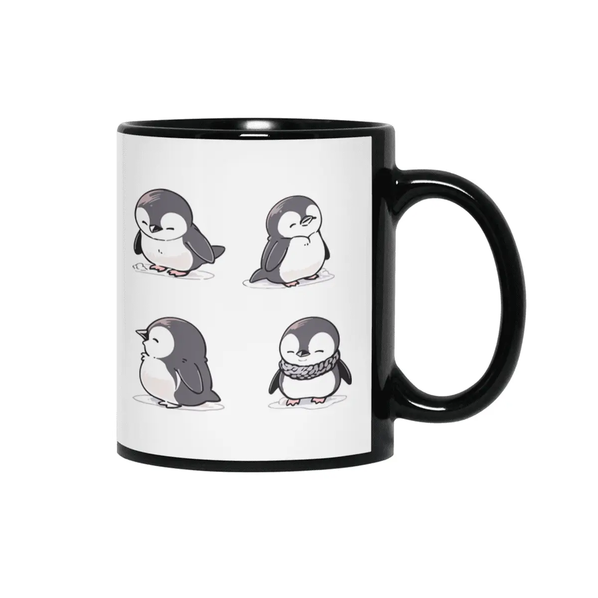 Cute Penguin Siyah Kupa