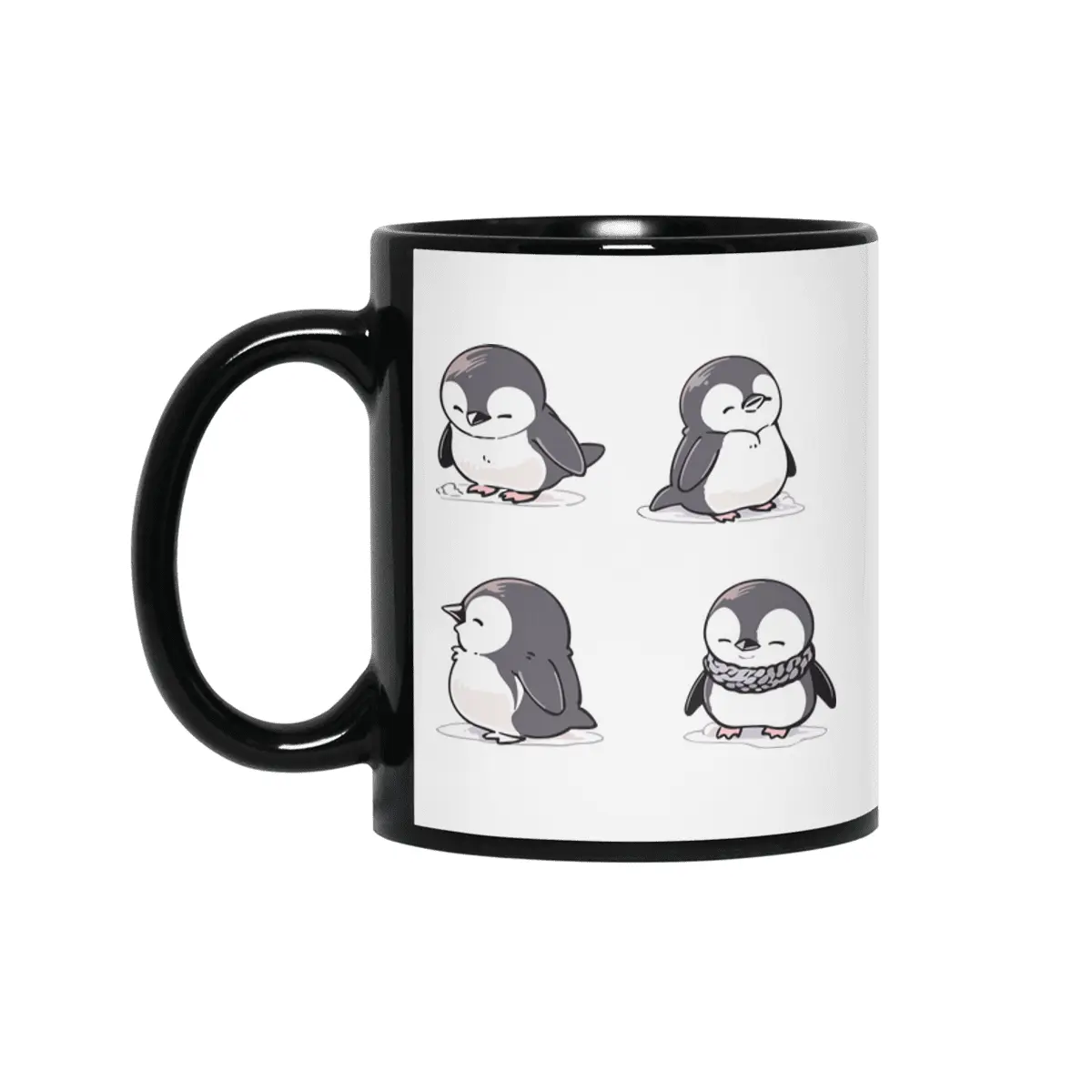 Cute Penguin Siyah Kupa