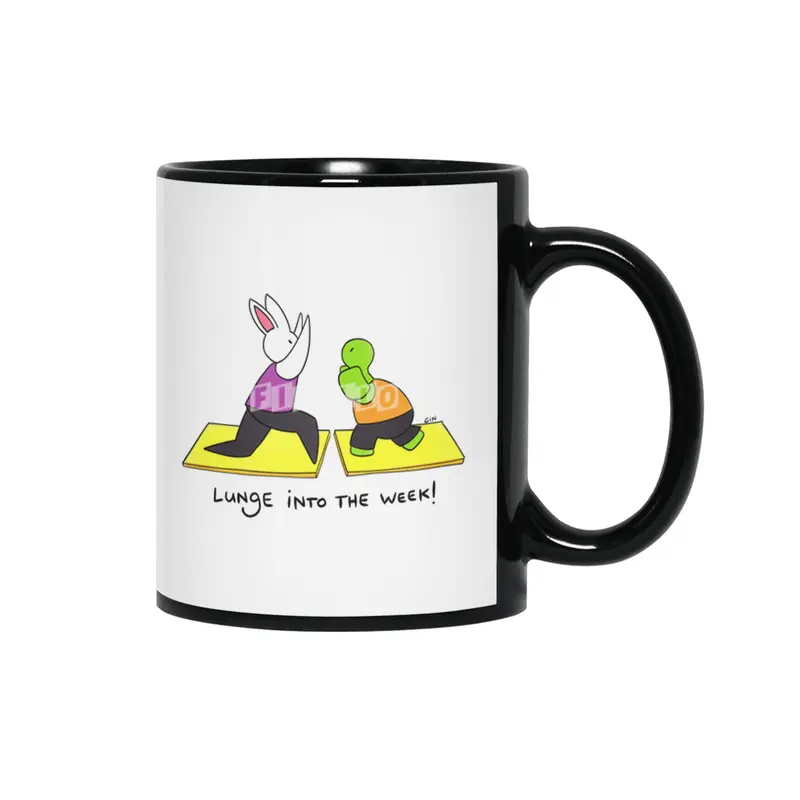 Bunny Daze Yoga - Lunge into the week! Siyah Kupa