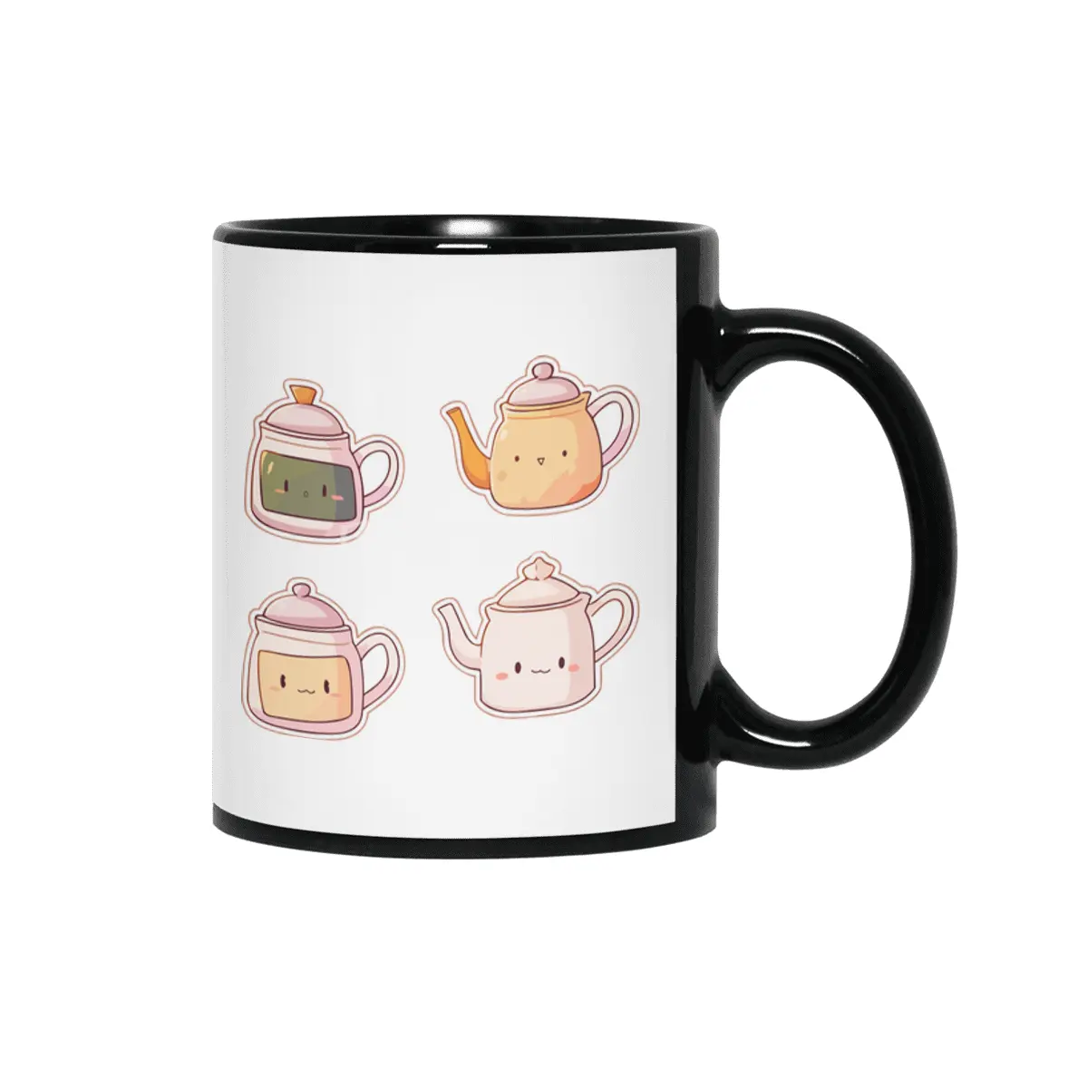 Cute Tea Kettle Siyah Kupa