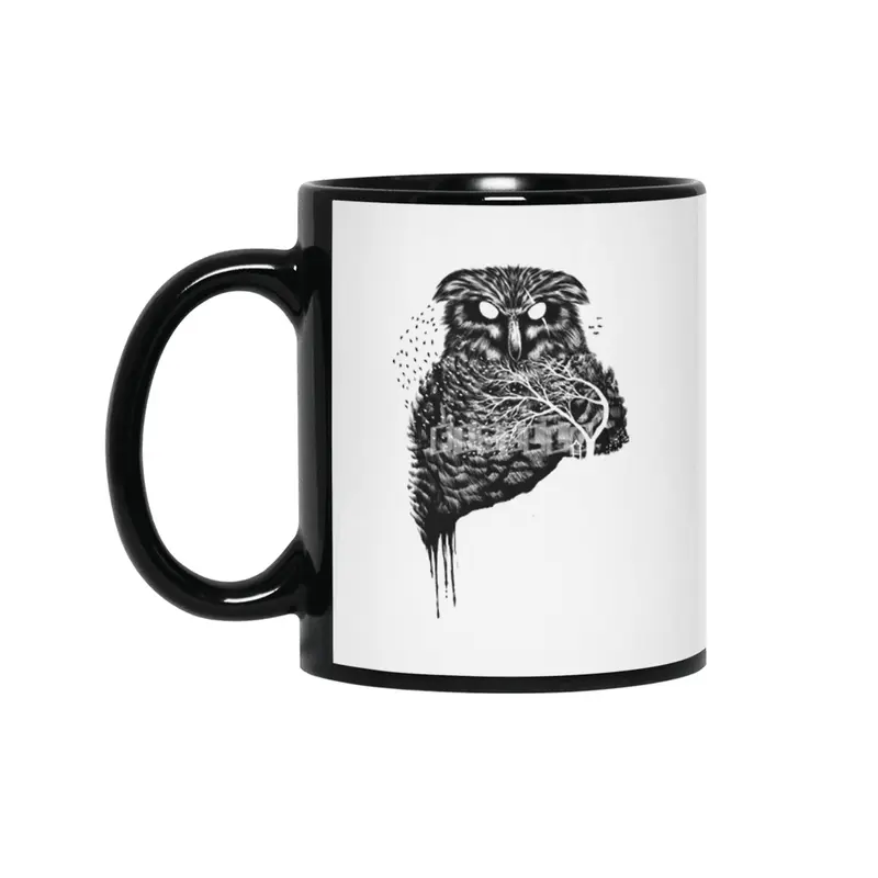 Autumn owl Siyah Kupa
