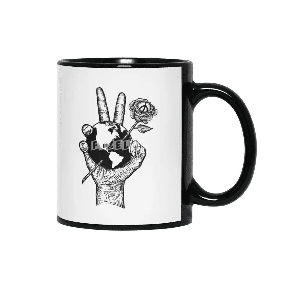 peace world Siyah Kupa