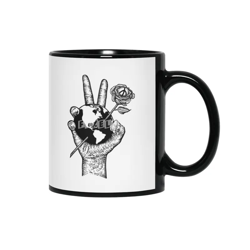 peace world Siyah Kupa