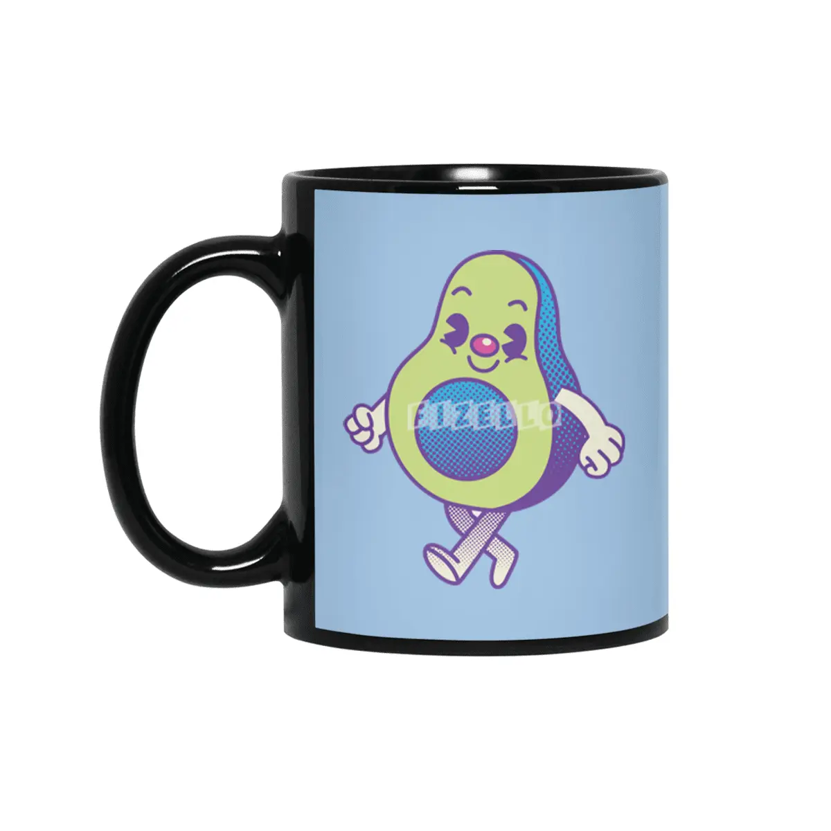 Cute Retro Avocado Siyah Kupa