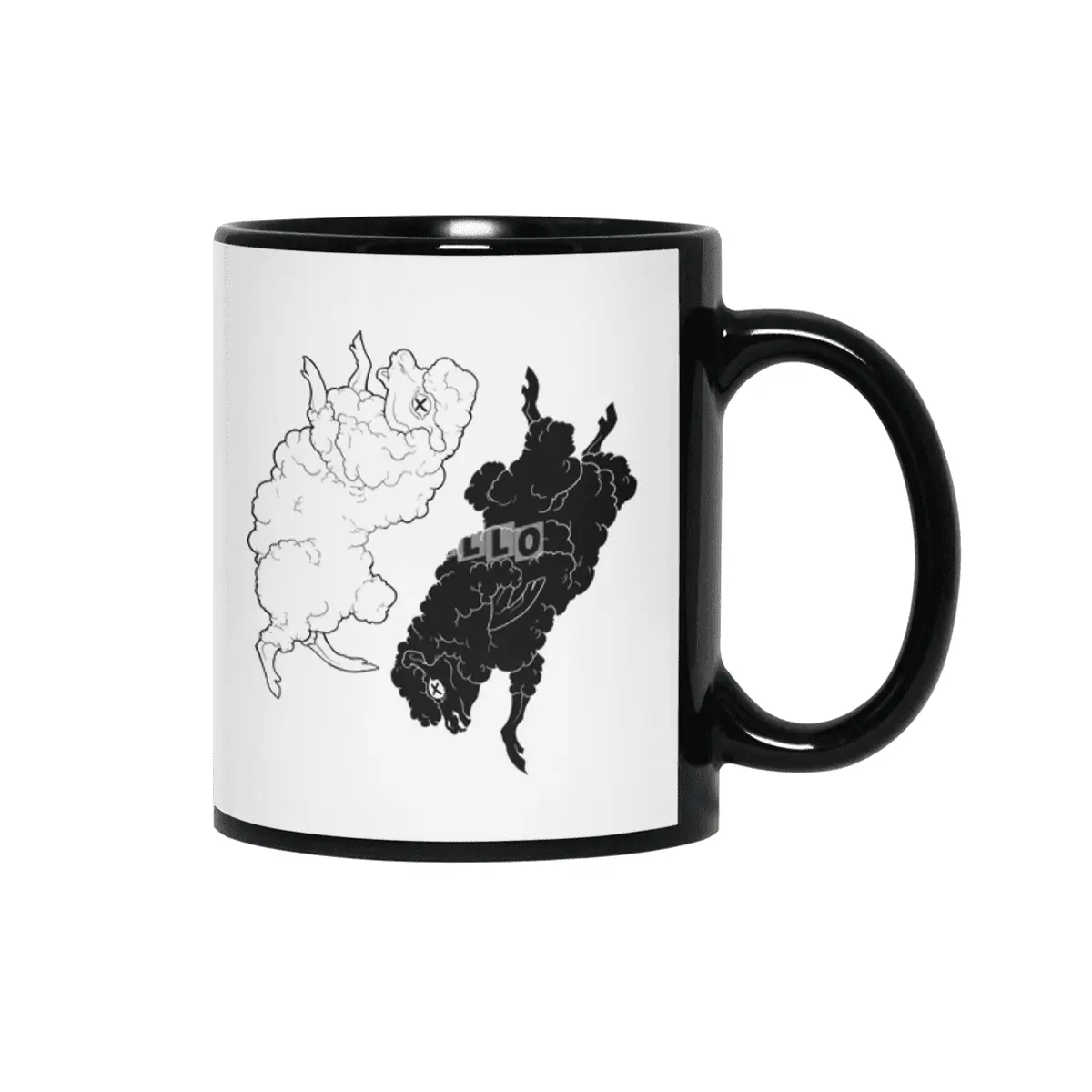Yin Yang Sheep Siyah Kupa