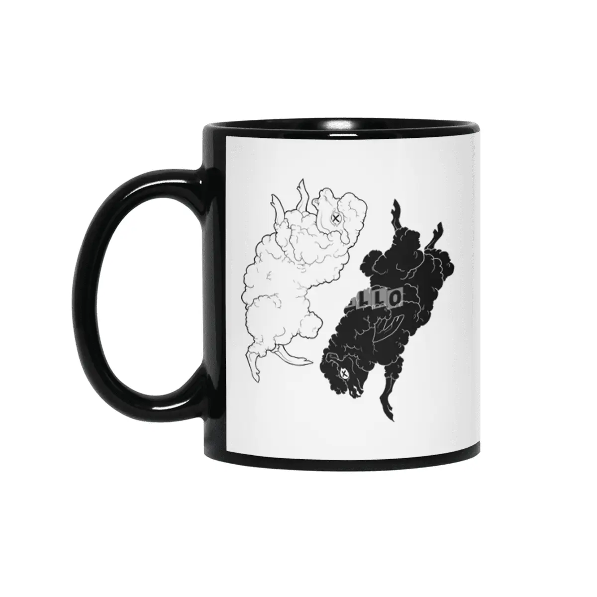 Yin Yang Sheep Siyah Kupa