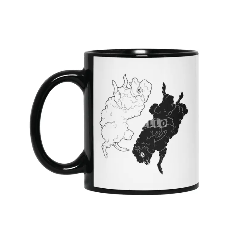 Yin Yang Sheep Siyah Kupa