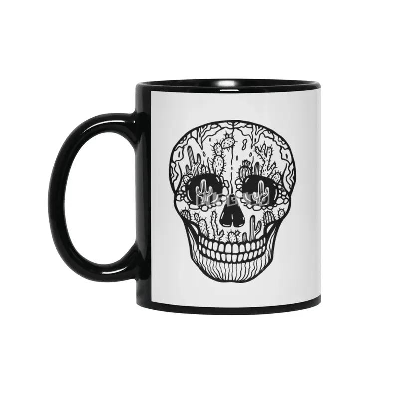 Cacti Skull Siyah Kupa