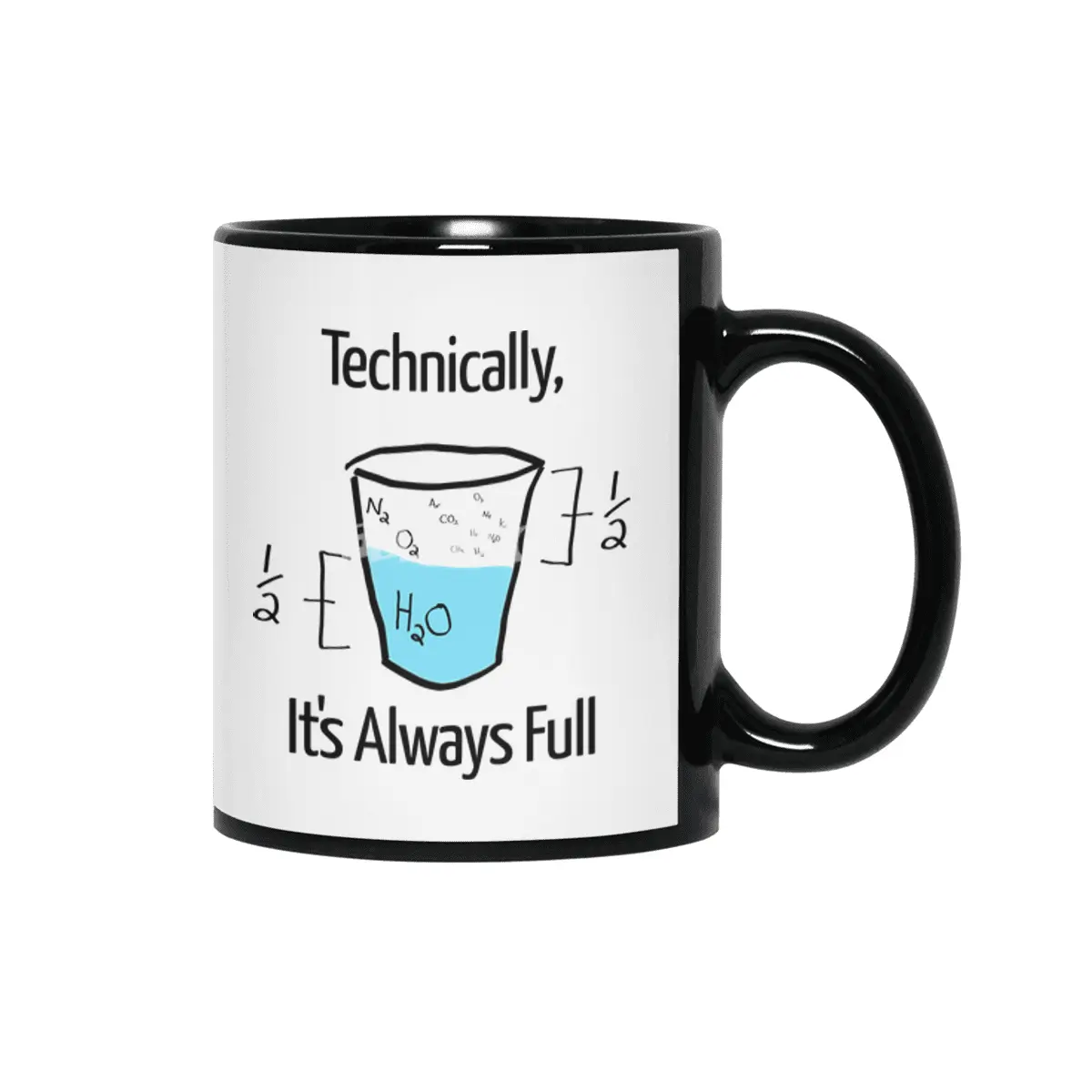 Funny Science Joke Siyah Kupa