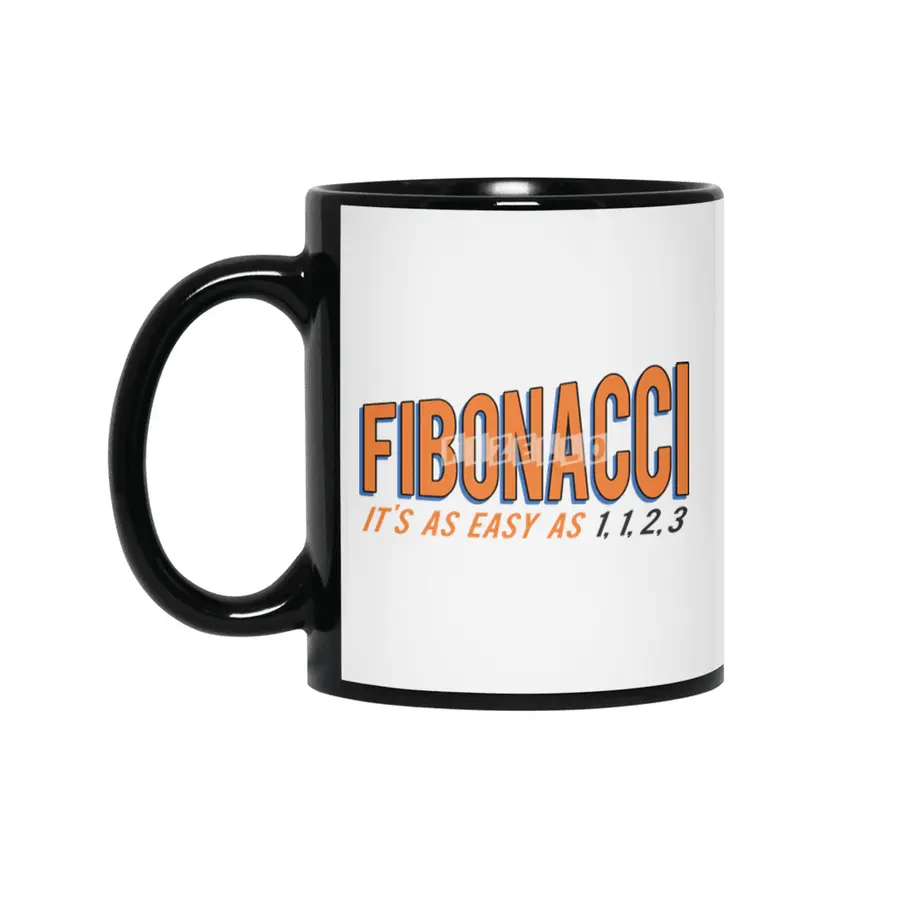 Fibonacci It's as Easy as 1, 1, 2, 3 Siyah Kupa